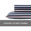 imageEddie Bauer Kids  Twin Sheets StainResistant Toddler Bedding with Matching Shams Super Soft Ideal Girl Room Essentials Little Stripe Pink TwinStripes Game