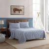 imageEddie Bauer Kids  Twin Sheets StainResistant Toddler Bedding with Matching Shams Super Soft Ideal Girl Room Essentials Little Stripe Pink TwinVivid Stripe Blue