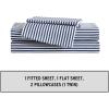 imageEddie Bauer Kids  Twin Sheets StainResistant Toddler Bedding with Matching Shams Super Soft Ideal Girl Room Essentials Little Stripe Pink TwinVivid Stripe Blue