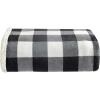 imageEddie Bauer  Throw Blanket Reversible Sherpa Fleece Bedding Buffalo Plaid Home Decor for All Seasons Black Check ThrowBlack Check