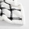 imageEddie Bauer  Queen Blanket Reversible Sherpa Fleece Blanket Buffalo Plaid Bedding Super Soft Cozy Home Decor Red Check QueenBunkhouse Plaid WhiteCharcoal