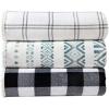 imageEddie Bauer  Queen Blanket Reversible Sherpa Fleece Blanket Buffalo Plaid Bedding Super Soft Cozy Home Decor Red Check QueenMountain Village BlueIvory