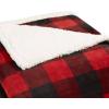 imageEddie Bauer  Queen Blanket Reversible Sherpa Fleece Blanket Buffalo Plaid Bedding Super Soft Cozy Home Decor Red Check QueenRed Check