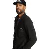imageEddie Bauer Mens Chutes LongSleeve Snap Mock Neck FleeceOnyx