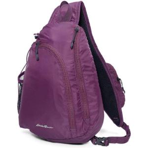 imageEddie Bauer Ripstop 8L Shoulder Sling Pack with Padded AirMesh Adjustable Crossbody Strap Slate One SizeDk Plum