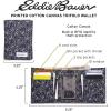 imageEddie Bauer Men Signature Bifold Passcase Wallet Available in Cotton Ripstop Nylon Canvas PrintBlue One Size