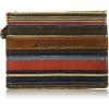 imageEddie Bauer Men Pioneer Leather and Printed Cotton Canvas Money Clip Card Case Wallet Assorted GraphicsMulti