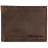 imageEddie Bauer Men Signature Leather Bifold Passcase WalletEmbossed Leather  Tan