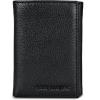 imageEddie Bauer Men Signature Leather Trifold WalletLeather Logo  Black
