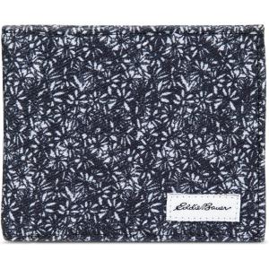 imageEddie Bauer Men Signature Bifold Passcase Wallet Available in Cotton Ripstop Nylon Canvas PrintBlue One Size