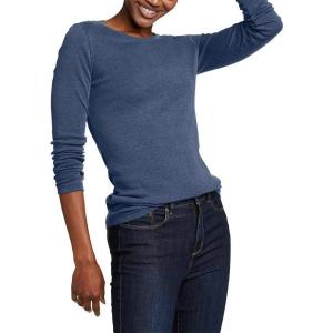 imageEddie Bauer Womens Stines LongSleeve Crew TShirtDusted Indigo