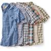 imageEddie Bauer Mens Pack It Seersucker ShortSleeve ShirtPeak Blue