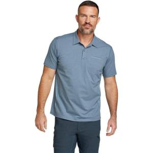 imageEddie Bauer Mens Adventurer ShortSleeve Polo ShirtChambray Blue