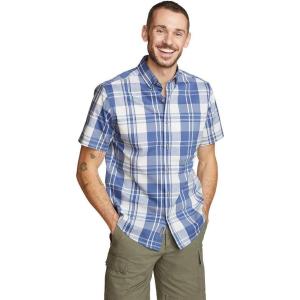 imageEddie Bauer Mens Voyager Flex ShortSleeve ShirtBluebird