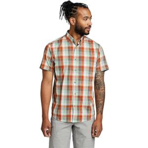 imageEddie Bauer Mens Voyager Flex ShortSleeve ShirtBottle Green