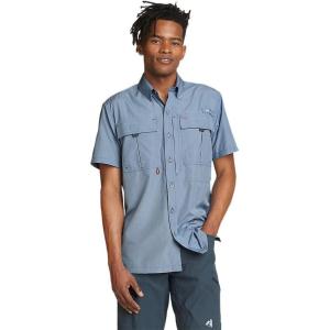 imageEddie Bauer mens Upf Guide 20 Shortsleeve ShirtDeep Sky