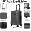 imageEddie Bauer Glacier Hardside Spinner Durable PCABS Construction Suitcase CarryOn Luggage 22quot CarbonSprig