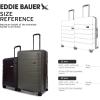 imageEddie Bauer Glacier Hardside Spinner Durable PCABS Construction Suitcase CarryOn Luggage 22quot CarbonStorm