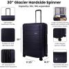 imageEddie Bauer Glacier Hardside Spinner Durable PCABS Construction Suitcase CarryOn Luggage 22quot CarbonStorm