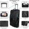 imageEddie Bauer Traverse Luggage  Roller Wheels  Telescoping Handle  Travel  Vacation  Ripstop Nylon  Black 31quotDark Loden