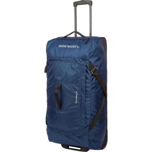 imageEddie Bauer Traverse Luggage  Roller Wheels  Telescoping Handle  Travel  Vacation  Ripstop Nylon  Black 31quotMedium Indigo