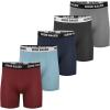 imageEddie Bauer Mens Boxer Briefs 5quot Breathable and Comfortable with Contoured Pouch Support 5 Pack UnderwearDusty RedBlue SmokeAtlanticBlackAsh Grey