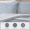 imageEddie Bauer  FullQueen Duvet Cover Set Luxuriously Soft Bedding with Matching Shams Buttons ampamp Corner Ties to Ensure Placement Cooper Stripe Blue FullQueenCooper Stripe Blue