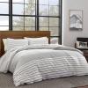 imageEddie Bauer  FullQueen Duvet Cover Set Luxuriously Soft Bedding with Matching Shams Buttons ampamp Corner Ties to Ensure Placement Cooper Stripe Blue FullQueenNeutral