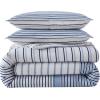 imageEddie Bauer  FullQueen Duvet Cover Set Luxuriously Soft Bedding with Matching Shams Buttons ampamp Corner Ties to Ensure Placement Cooper Stripe Blue FullQueenCooper Stripe Blue