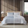 imageEddie Bauer  FullQueen Duvet Cover Set Luxuriously Soft Bedding with Matching Shams Buttons ampamp Corner Ties to Ensure Placement Cooper Stripe Blue FullQueenCooper Stripe Blue