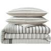 imageEddie Bauer  FullQueen Duvet Cover Set Luxuriously Soft Bedding with Matching Shams Buttons ampamp Corner Ties to Ensure Placement Cooper Stripe Blue FullQueenCooper Stripe Green