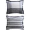 imageEddie Bauer  Oversized Queen Comforter Set 7 Piece Bed in a Bag Bedding Set Easy Care Cotton Percale Blend UltraSoft Breathable Fabrics Plaid Grey QueenOversized Plaid Grey