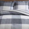 imageEddie Bauer  Oversized Queen Comforter Set 7 Piece Bed in a Bag Bedding Set Easy Care Cotton Percale Blend UltraSoft Breathable Fabrics Plaid Grey QueenOversized Plaid Grey
