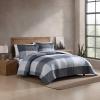 imageEddie Bauer  Oversized Queen Comforter Set 7 Piece Bed in a Bag Bedding Set Easy Care Cotton Percale Blend UltraSoft Breathable Fabrics Plaid Grey QueenOversized Plaid Grey