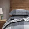 imageEddie Bauer  Oversized Queen Comforter Set 7 Piece Bed in a Bag Bedding Set Easy Care Cotton Percale Blend UltraSoft Breathable Fabrics Plaid Grey QueenOversized Plaid Grey