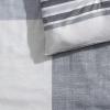 imageEddie Bauer  Oversized Queen Comforter Set 7 Piece Bed in a Bag Bedding Set Easy Care Cotton Percale Blend UltraSoft Breathable Fabrics Plaid Grey QueenOversized Plaid Grey