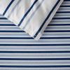 imageEddie Bauer  Twin Comforter Set Cotton Bedding with Matching Sham TwoPiece Back Closure Dorm Essentials Cooper Stripe BlueCooper Stripe Blue