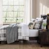 imageEddie Bauer  Twin Comforter Set Microsuede Bedding with Matching Sham OekoTex Certified Dorm Essentials Cabin Plaid GreyAlder Plaid GreyRed