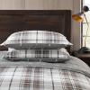 imageEddie Bauer  Twin Comforter Set Microsuede Bedding with Matching Sham OekoTex Certified Dorm Essentials Cabin Plaid GreyAlder Plaid GreyRed