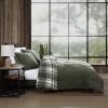 imageEddie Bauer  Twin Comforter Set Microsuede Bedding with Matching Sham OekoTex Certified Dorm Essentials Cabin Plaid GreyBig Lake Plaid Green