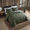 imageEddie Bauer  Twin Comforter Set Microsuede Bedding with Matching Sham OekoTex Certified Dorm Essentials Cabin Plaid GreyBig Lake Plaid Green