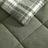 imageEddie Bauer  Twin Comforter Set Microsuede Bedding with Matching Sham OekoTex Certified Dorm Essentials Cabin Plaid GreyBig Lake Plaid Green