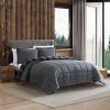 imageEddie Bauer  Twin Comforter Set Microsuede Bedding with Matching Sham OekoTex Certified Dorm Essentials Cabin Plaid GreyCabin Plaid Grey