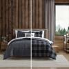 imageEddie Bauer  Twin Comforter Set Microsuede Bedding with Matching Sham OekoTex Certified Dorm Essentials Cabin Plaid GreyCabin Plaid Grey