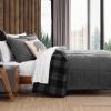 imageEddie Bauer  Twin Comforter Set Microsuede Bedding with Matching Sham OekoTex Certified Dorm Essentials Cabin Plaid GreyCabin Plaid Grey