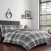imageEddie Bauer  Twin Comforter Set Microsuede Bedding with Matching Sham OekoTex Certified Dorm Essentials Cabin Plaid GreyCoal Creek Plaid Grey