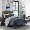 imageEddie Bauer  Twin Comforter Set Microsuede Bedding with Matching Sham OekoTex Certified Dorm Essentials Cabin Plaid GreyKingston Charcoal