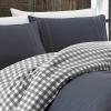 imageEddie Bauer  Twin Comforter Set Microsuede Bedding with Matching Sham OekoTex Certified Dorm Essentials Cabin Plaid GreyKingston Charcoal