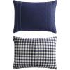 imageEddie Bauer  Twin Comforter Set Microsuede Bedding with Matching Sham OekoTex Certified Dorm Essentials Cabin Plaid GreyKingston Navy