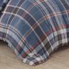 imageEddie Bauer  Twin Comforter Set Microsuede Bedding with Matching Sham OekoTex Certified Dorm Essentials Cabin Plaid GreyMedium Indigo